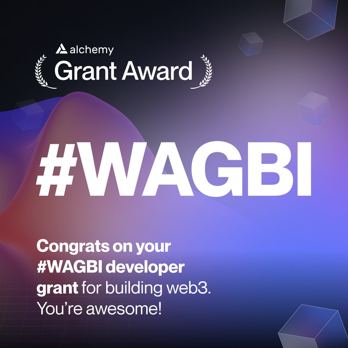 LFG! we’ve been accepted to the #WAGBI developer program! we’ll be using our grant from @alchemyplatform to continue to build the Ethernal Elves ecosystem. check us out at ethernalelves.com 👷🛠️🚀