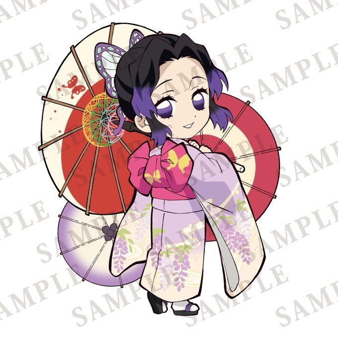 (not so) daily shinobu kochoさんがTwitterに投稿した胡蝶しのぶ(鬼滅の刃)のイラスト。