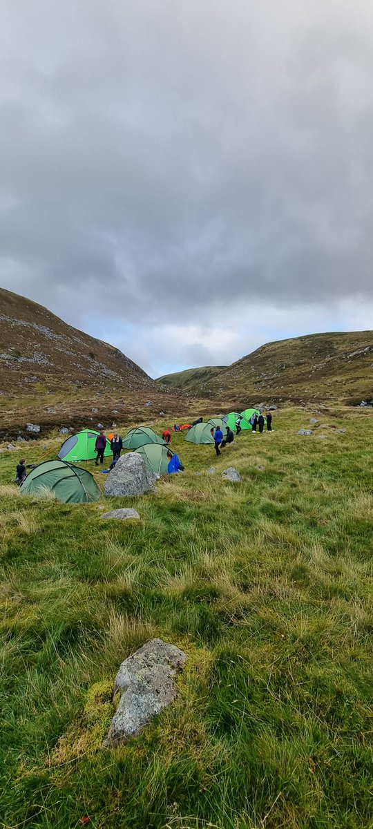 We're very proud of our S6 pupils completing their Bronze expedition which they were all set to do before covid.  A great example of determination.  Isla will certainly remember her 17th birthday waking up in a tent, birthday cake for breakfast and a wave from King Charles