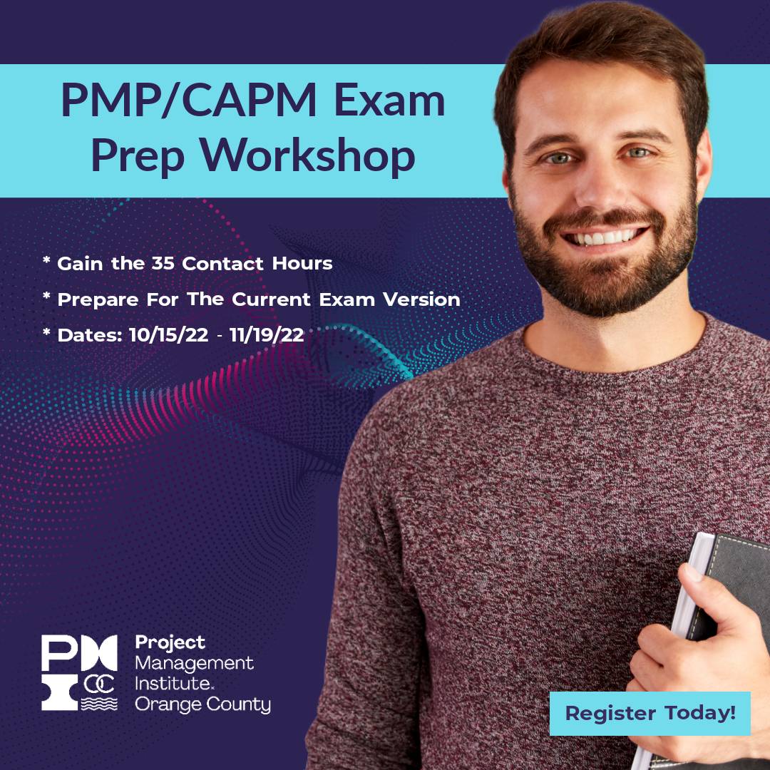 PMIOC's tweet photo. Need help preparing for the world's leading project management certification exam?
Join the #pmioc 2022 Fall PMP/CAPM Exam Prep Workshop to prepare for this prestigious milestone.
Space is limited. Register today!
https://t.co/3gfKG91qiT
#pmp #capm #pmi #pmioc #studyprep #ftw https://t.co/frAKD3n5Zh