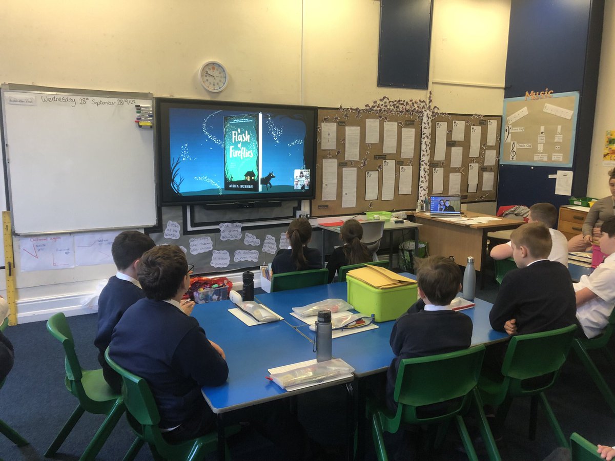ASALeavers23's tweet photo. Fabulous first live meet the author session this week. So much learnt from Aisha Bushby and we were excited to be chosen to ask a question about what inspired her book and how long it took to write. We loved listening to the answers. Thanks @read_holmfirth https://t.co/XFO7xbqo82