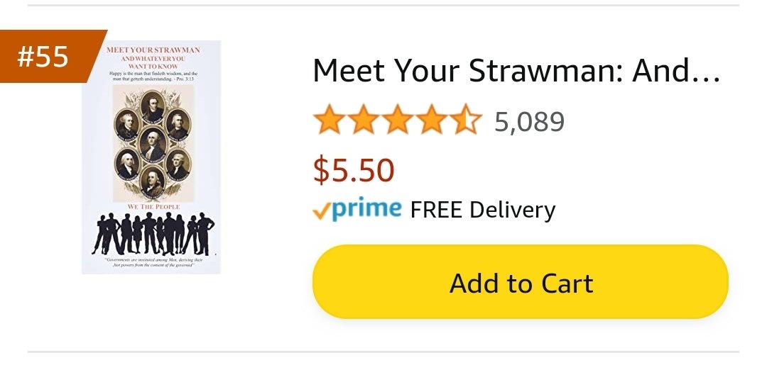 rothschildmd's tweet photo. Two of the top 100 books on Amazon are self published sovereign citizen pamphlets from 2013 that promise readers they can discard their "government strawman" and reap total freedom from federal law. Buyers are sure to be let down because none of that is real. https://t.co/us5Ds5xks6