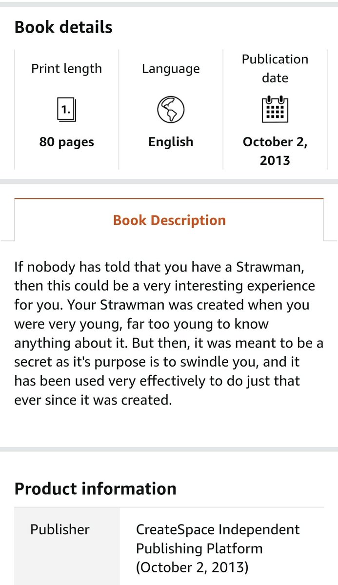 rothschildmd's tweet photo. Two of the top 100 books on Amazon are self published sovereign citizen pamphlets from 2013 that promise readers they can discard their "government strawman" and reap total freedom from federal law. Buyers are sure to be let down because none of that is real. https://t.co/us5Ds5xks6