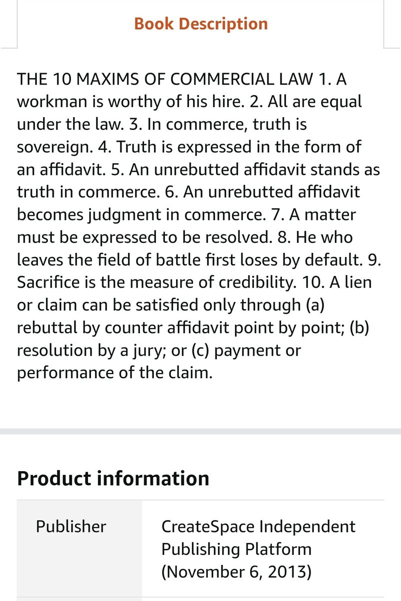 rothschildmd's tweet photo. Two of the top 100 books on Amazon are self published sovereign citizen pamphlets from 2013 that promise readers they can discard their "government strawman" and reap total freedom from federal law. Buyers are sure to be let down because none of that is real. https://t.co/us5Ds5xks6