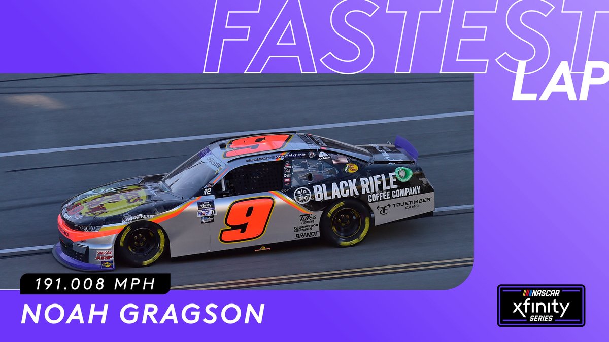 XfinityRacing's tweet photo. The win streak may have ended, but @NoahGragson is still fast.

The No. 9 had the #XfinitySeries #FastestLap at @TALLADEGA picking up a top 10. https://t.co/IdftSXj7Ul