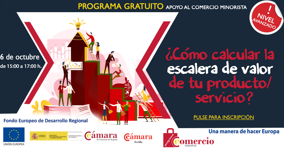 camaradesevilla's tweet photo. 🔥Participa en el #webinar 👉 'Cómo calcular la escalera de valor de tu producto o servicio'
👉¡Descubre qué ofrecerle a cada cliente! ⤵️
✅Producto #gratuito, #mínimo, #medio o #recurrente.
✅Producto #estrella y servicio de continuidad.
Más info ⤵️
https://t.co/ElXQyXr4Rg https://t.co/dHW4p6hAtn