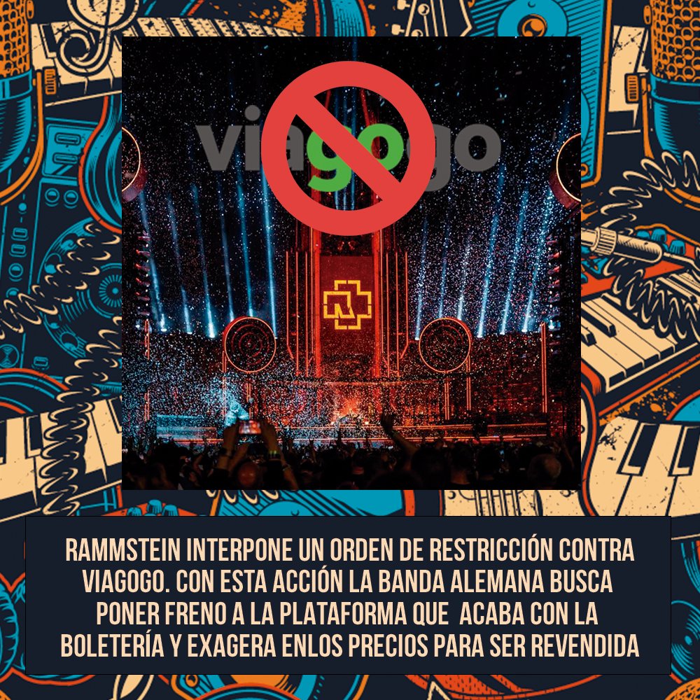 SoyWallas's tweet photo. #Rammstein le pone freno a Viagogo mediante acciones legales. Ya era hora que algún artista se pusiera al frente de esta empresa. IG: https://t.co/dFwvU2fLm9 https://t.co/mRxigR37ID