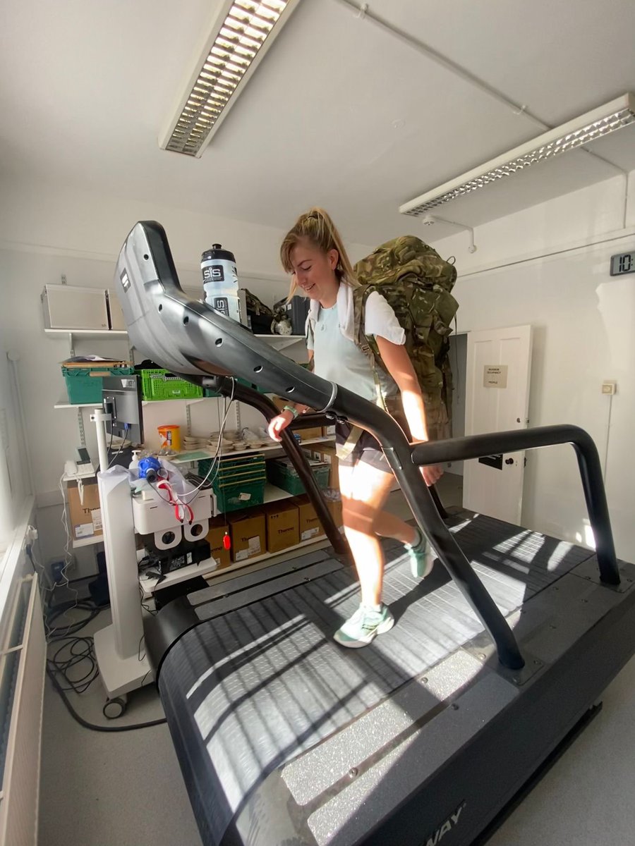 Really enjoyed my first experience of load carriage last week 😅 Was great to get involved with one of our studies! #armyhealth #research #physiology