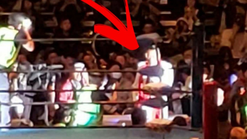 24emma626's tweet photo. I never met Antonio Inoki, but he did make a public appearance when @Fumihikodayo and I went to the Giant Baba Memorial Card in 2019. Inoki promised to never set foot in an All Japan ring. He kept his promise, even on this night as he addressed the crowd from ringside. #RIPInoki https://t.co/AuwDKKDRiy