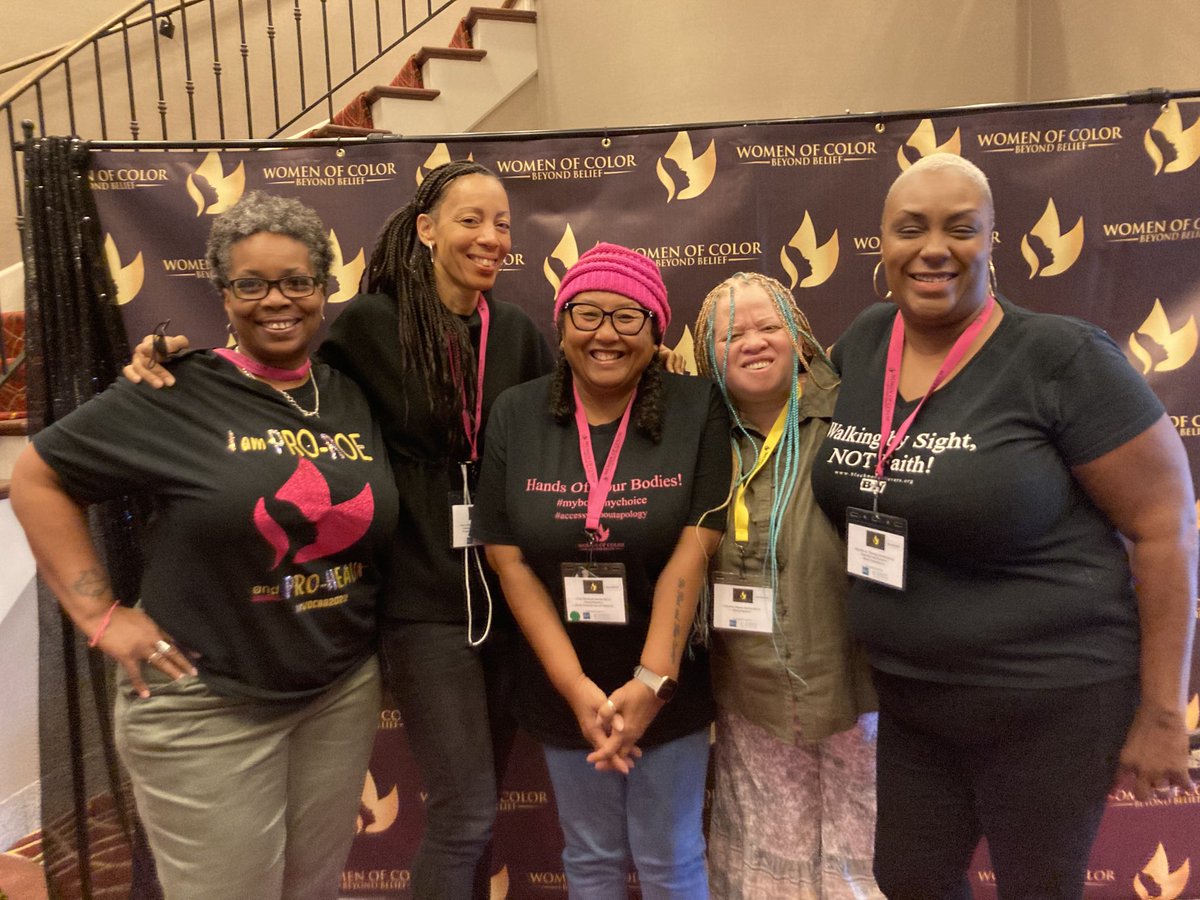 FFRF's tweet photo. Saluting the Women of Color Beyond Belief Dream Team or Emcees: co-organizers Bria Crutchfield and @sikivuhutch - founder of Black Skeptics Los Angeles, Emcees Tina Marshall, NC and Charone Padgett, GA, and Black Nonbelievers President mandy0904, co-organizer, #WOCBB. https://t.co/KCpvQXDHy0