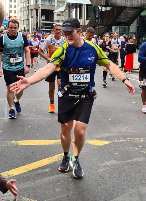 Very tired, but so proud to have completed <a href="/LondonMarathon/">TCS London Marathon</a> !! Sponsorship still open to support <a href="/alzheimerssoc/">Alzheimer's Society</a>