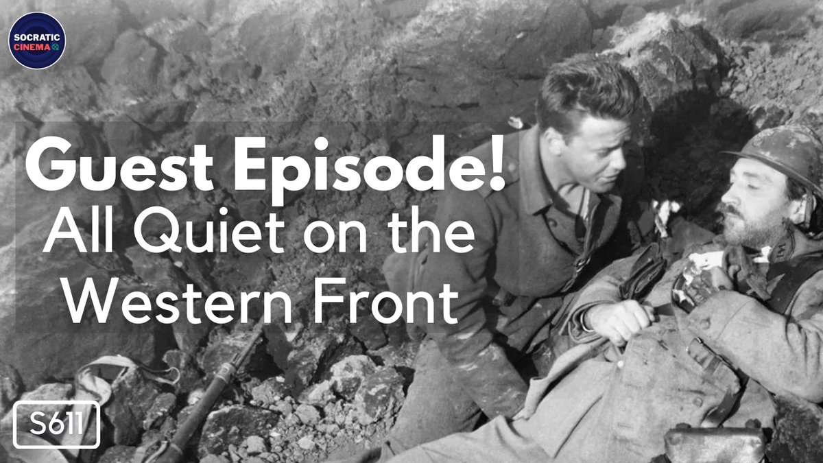 CinemaSocratic's tweet photo. We’ve been a little quiet on the Socratic Front but  that’s about to change. This week we are joined in a guest episode with the one and only Mac Tohline! Max loves classics and so do we. Tune in as we tackle All Quiet on the Western Front #socraticcinema #spotifypodcasts https://t.co/T3iYAVp6IL