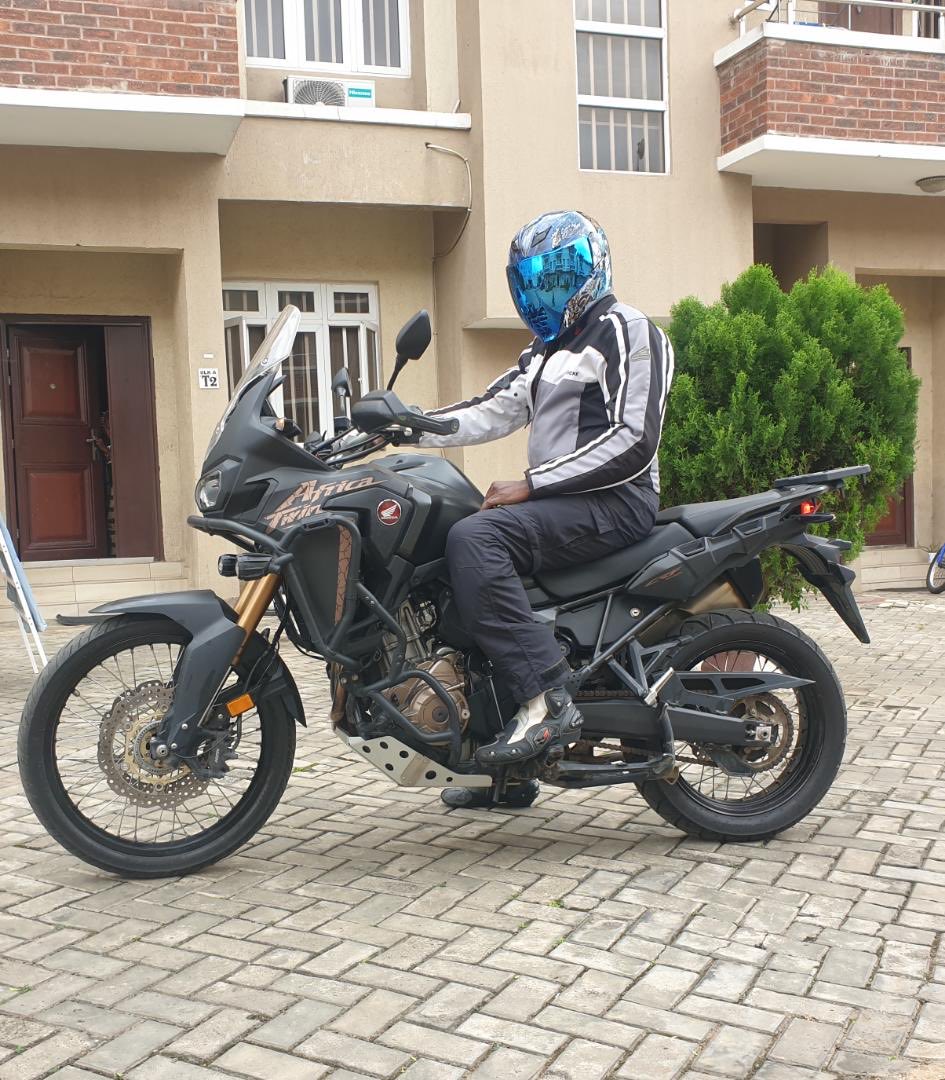 MODUCATI's tweet photo. This is Segun Ajayi AKA egbin ..A member of wheelers motorcycle club of lagos ..one of their ex president very enthusiastic about riding and adventure …He is on his way to the UK …..#Lagostolondon https://t.co/zGcNNtyTgZ