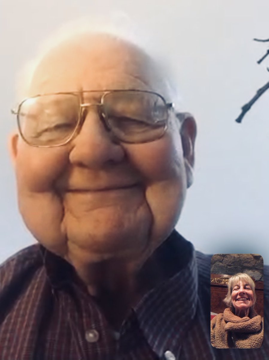 RobinAlexis13's tweet photo. My 91 year old father and I FaceTime on our Sunday visit! I hope you’re enjoying your parents https://t.co/pnpd292PRW