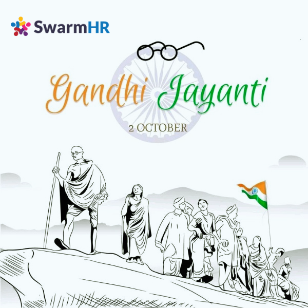 SwarmHr's tweet photo. SwarmHR wishes Happy Gandhi Jayanthi. Let us pay homage to the great man who taught the world that even the toughest wars can be won with peace and truth.

#happygandhijayanti #gandhijayanthi #mahatmagandhi #HBDBapu #swarmHR https://t.co/qKBZzHuCmr
