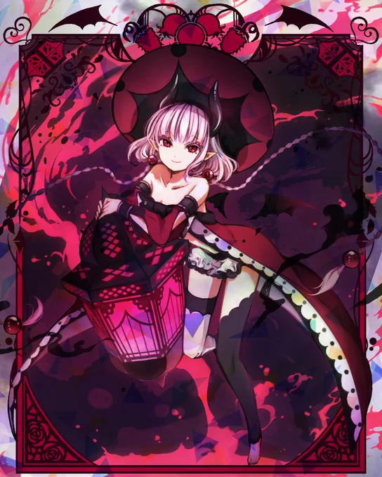 イチマツさんのタグ企画 #自創作女子イラストフェス01 に参加します…!深夜にこっそりと旧作ばかりだけどデザイン気に入っている子を…!フリルやレースといった描き込み多いデザインがとても好きです(*'꒳`*) 