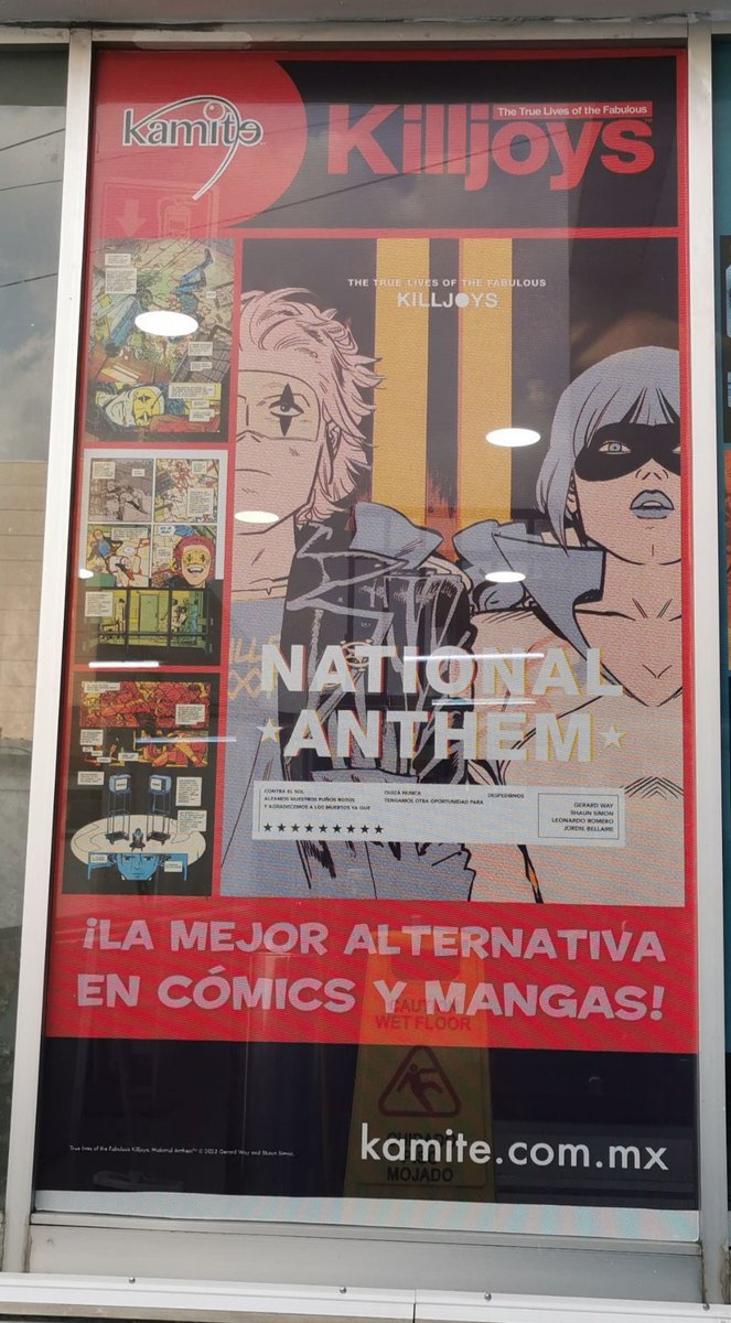McRouzlovers's tweet photo. Siendo feliz de ver publicidad bonita de The True Lives of The Fabulous Killjoys: National Anthem de @gerardway en @elsotanolibros (Ciudad de México) 🥺 ¡Los quiero mucho @Kamite5! 💙 #GerardWay #Killjoys https://t.co/0rGc1WMGLO