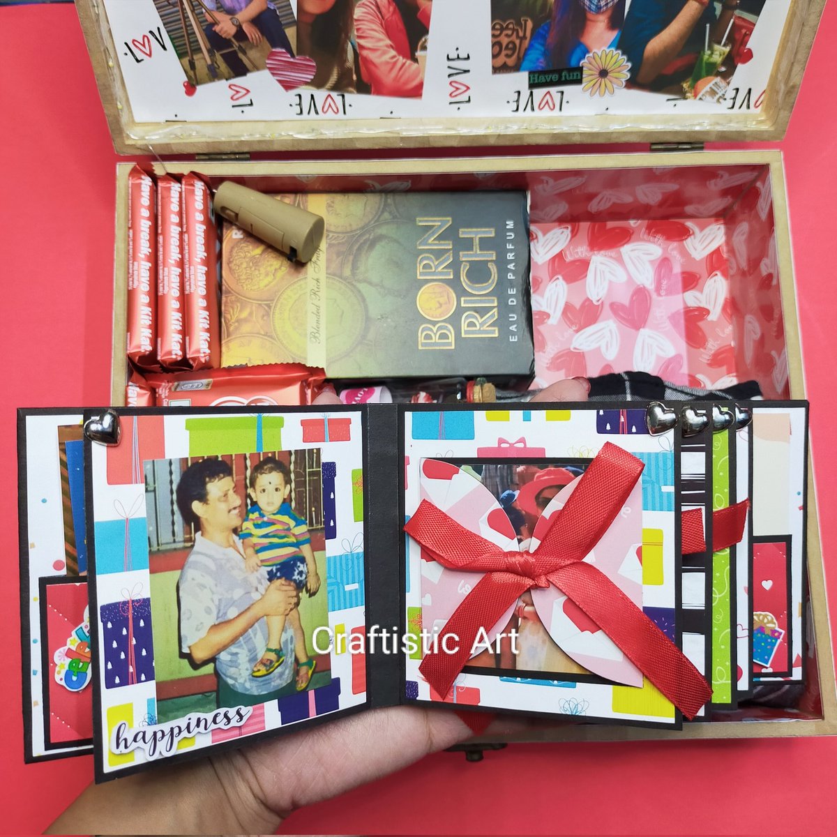 craftisticart's tweet image. MDF Birthday Hamper Box. Holds 30-35 photo's. This one is birthday and love theme based for someone's boyfriend. Box size- 12"/12". Customisation available. DM us for order. Order before 30 days. Video Link: youtu.be/ZPLgMT9n170
#CraftisticArt #mdfbox #hamperbox #giftbox #mdf