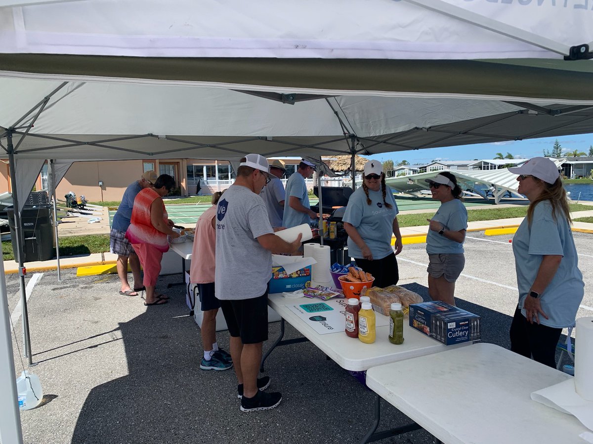 WeInsureGroup's tweet photo. WE are here to help - come see us! 24300 Airport Road, Punta Gorda, FL 33950. NOW, Oct. 2 until 3 p.m. with food, water &amp; other supplies. Follow We Insure to see where we’ll be set up each day.  https://t.co/1PvzMT42II #WeInsure #HurricaneIan #HurricaneRelief #SourceAndSolve https://t.co/5eXOpz2YVp