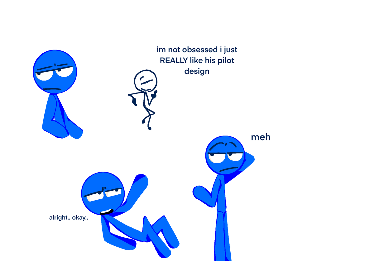 ilikesealsalot's tweet photo. PILOTED BLUE SKETCHES!! also yes i am back!L: #dickfigures #df #dfblue #dfred #piloted #sketches #stickfigures #drawing #art #digitalart https://t.co/gBj2CP3fsT