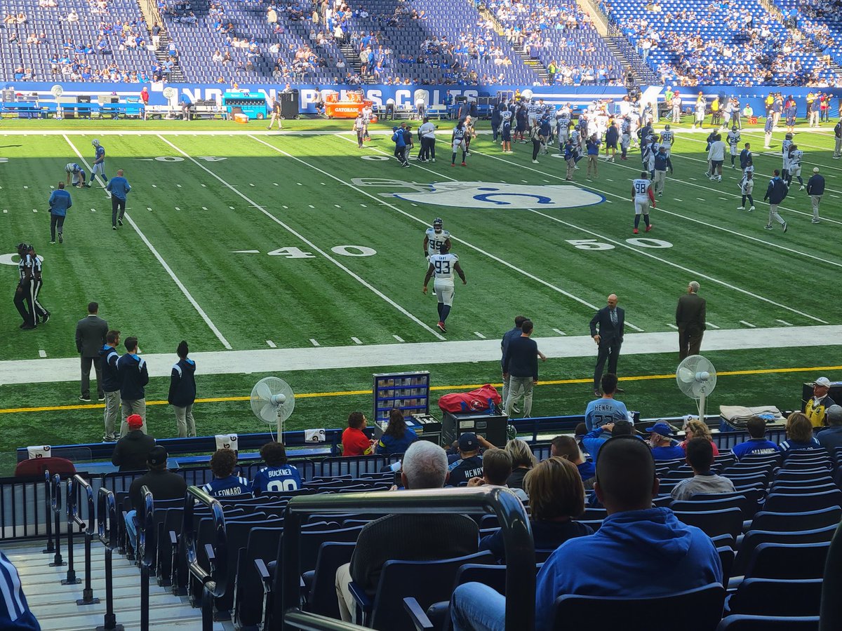 SamplesBrian's tweet image. @JimIrsay here is my seat for this shit show u got going in Indy 14-0, Titans.   Keep these clowns around, seats will be empty. Fans booing right now.  Had your chance with 2 Jax loses to clean house, did nothing!!  What noise can we make with this crap?
#neverprepared