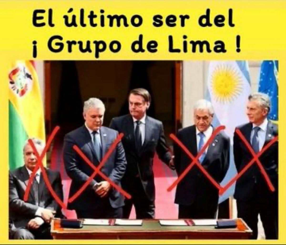 CMonteroOficial's tweet photo. Por favor, que alguien le recuerde a Bolsonaro de apagar la luz del #GrupoDeLima , antes de irse https://t.co/KVeHU5sWWH