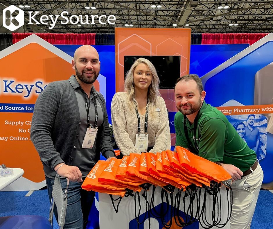 KeySourceUSA's tweet photo. Stop by KeySource Booth # 508 and meet Gabe, Amanda and Dustin.  #ncpa2022 #teamup #keysource #pharmacy https://t.co/kGE1C3rlC3