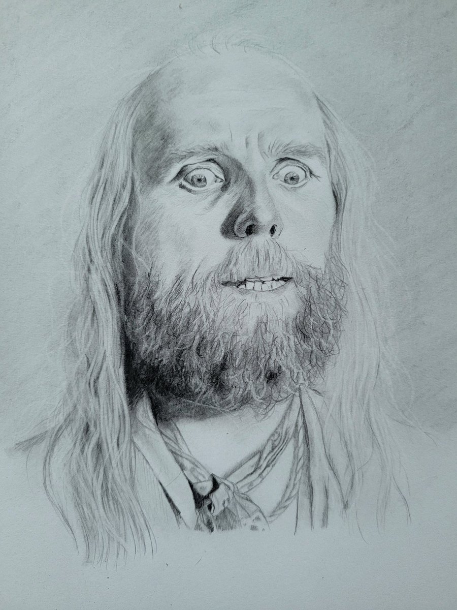 Sillie82's tweet photo. Okay, had to stop for today (shoulders and back are acting up), so this is where I left off. So. Much. Hair... #wip #ofmdfanart #nathanielbuttons https://t.co/Joq57fNalU