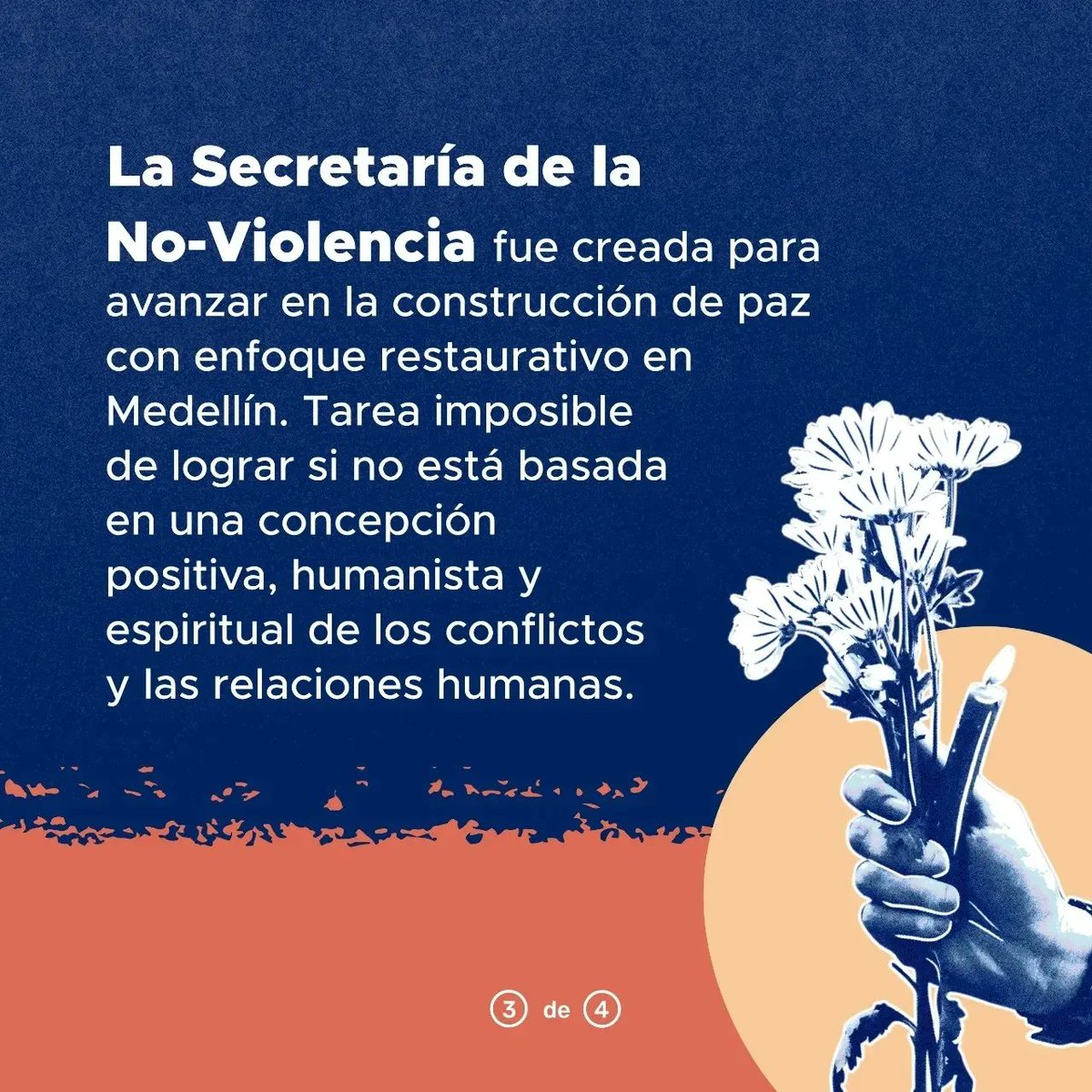 PazDDHHmed's tweet photo. Hoy más que nunca creemos en la reconciliación, en las nuevas oportunidades, en la construcción de memoria, en el perdón y en la #NoViolencia.

2 de Octubre, Día Internacional de la Noviolencia. 🕊️

#NoMatarás https://t.co/NnJNWif7zO