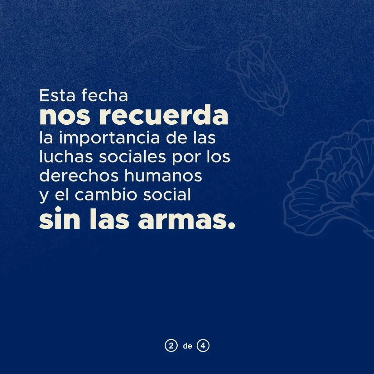 PazDDHHmed's tweet photo. Hoy más que nunca creemos en la reconciliación, en las nuevas oportunidades, en la construcción de memoria, en el perdón y en la #NoViolencia.

2 de Octubre, Día Internacional de la Noviolencia. 🕊️

#NoMatarás https://t.co/NnJNWif7zO