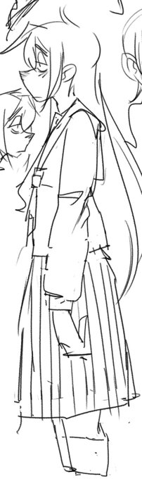 身体描かずに服にラインだけだとちゃんと描けてるのか不安になるマン
あんまり気にせずちゃちゃっと描くのがいいのか… 