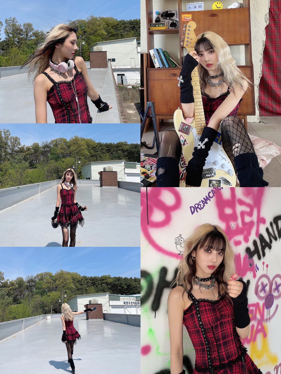 yoohyeon looks so pretty in red