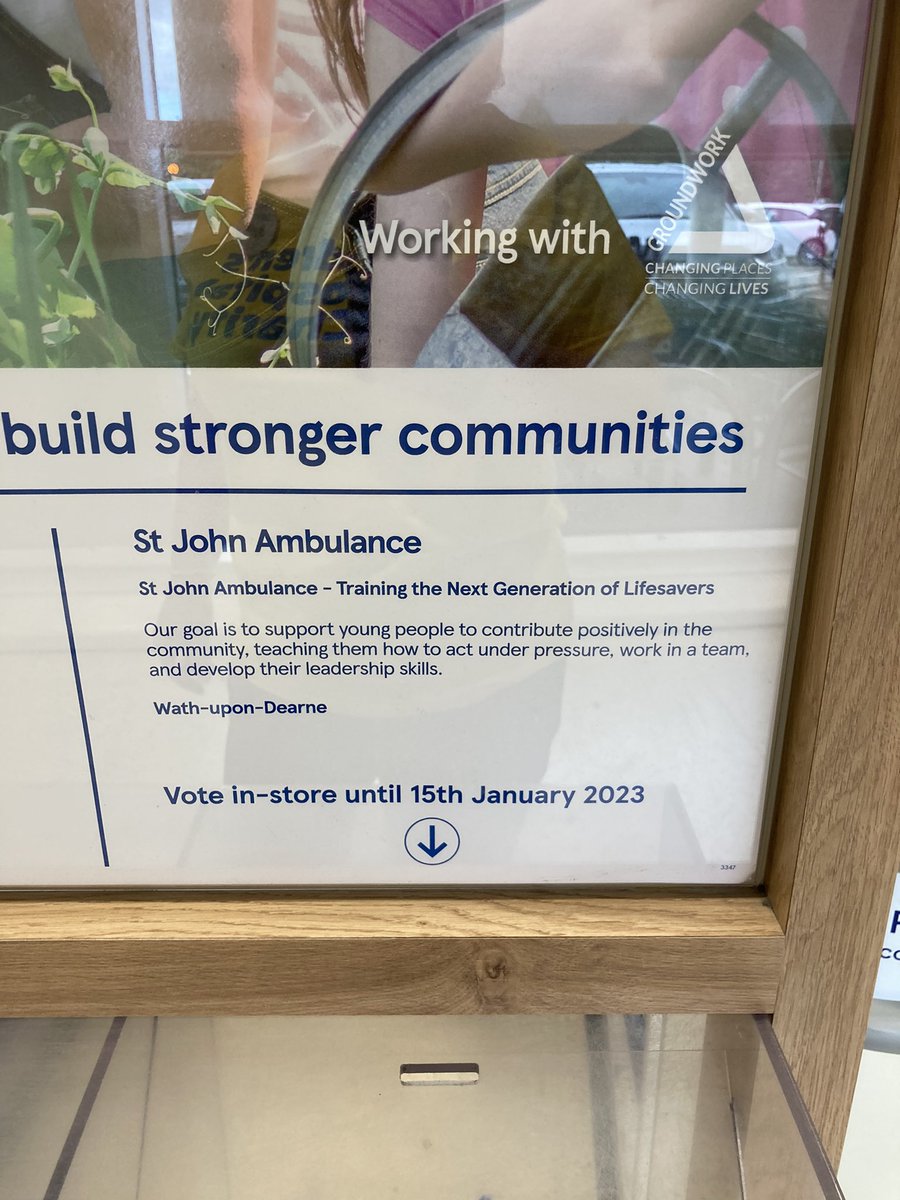 New voting has started!! Pick up your blue token every time you shop and help your “LOCAL” community. If you know of any local groups that this could help, please get them to visit Tesco.com/communitygrants #bagsofhelp <a href="/tescowath/">Suzanne Nettleton</a> <a href="/groundworkuk/">Groundwork UK</a> 🔵🔵 Voting instore unit 15th Jan 2023