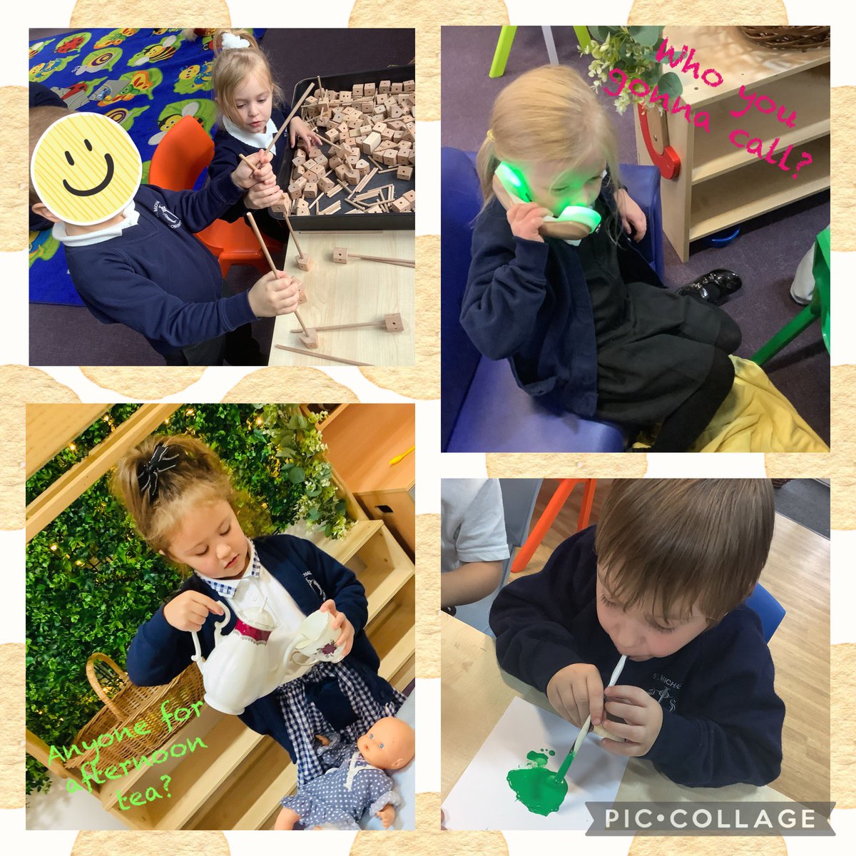 jones_smca's tweet photo. Reception have had an amazing week! 🙂 The children have settled in extremely well and it is wonderful watching new friendships blossom! 🧡 #learningthroughplay #makingfriends #workingtogether #communicating @FallonSmca @MandyTwadell https://t.co/vBcHI4T5s5