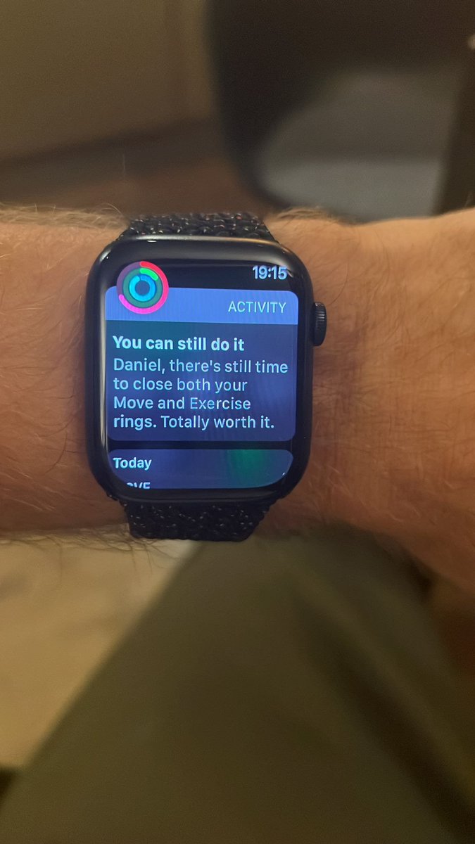 Nope, I definitely can't, Apple. Can you please add an exercise ring for childcare to compensate for the missed work-out?