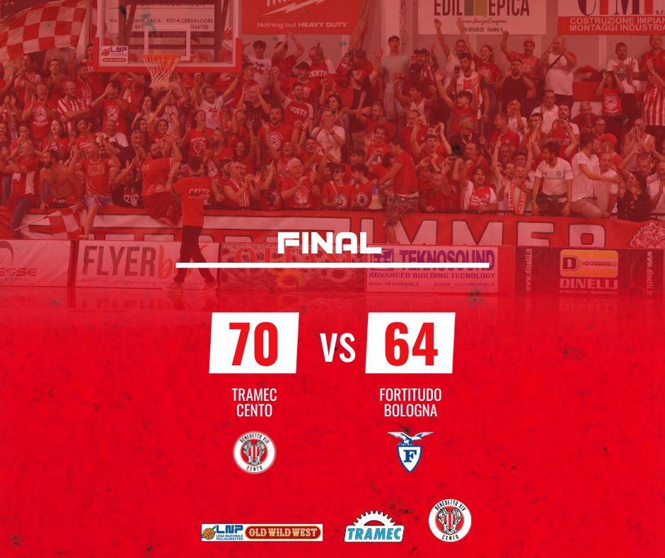 𝐕𝐈𝐍𝐂𝐄 𝐂𝐄𝐍𝐓𝐎!

Alla Milwaukee Dinelli Arena è 𝐕𝐈𝐓𝐓𝐎𝐑𝐈𝐀 𝐁𝐈𝐀𝐍𝐂𝐎𝐑𝐎𝐒𝐒𝐀! La Tramec vince il derby davanti al suo splendido pubblico!

FORZA CENTO ⚪️🔴

#PiùCheBenedetto | #WeAreCento | #BenedettoXIV | #SerieA2OldWildWest | #Tramec