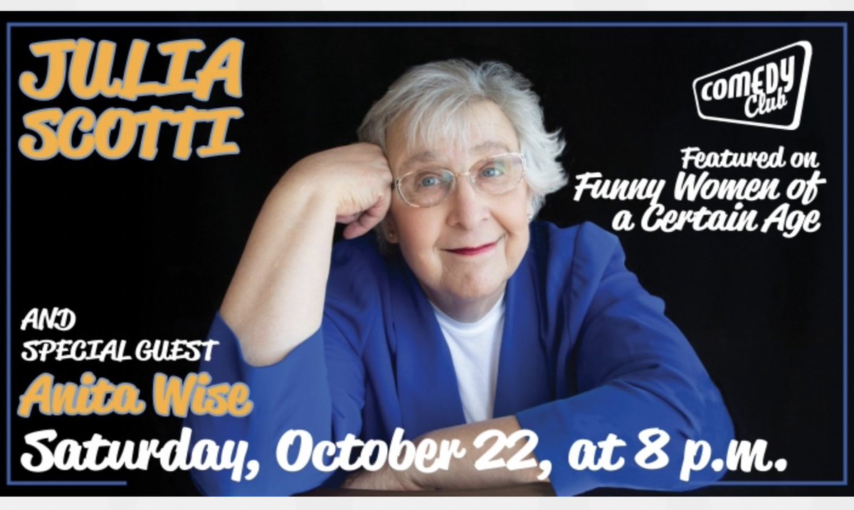 HELLO Sag Harbor! Laughter and Joy!
BAY STREET THEATRE brings you @JuliaScotti4
Sat Oct 22 HOT TIX HERE: my.baystreet.org/2106