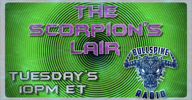 TUE at 10p ET on @BULLSPIKEradio via the @tunein & @Live365 App & BullspikeRadio.com it’s THE SCORPION'S LAIR! NEW Slipknot, Godsmack, Sabaton, Drowning Pool, Joe Lynn Turner, Candlemass, @tallah__, @SeptmbrMourning,, @MalxolmBrixk, @DemonBoyAmazing, @TenTonMojo & more!