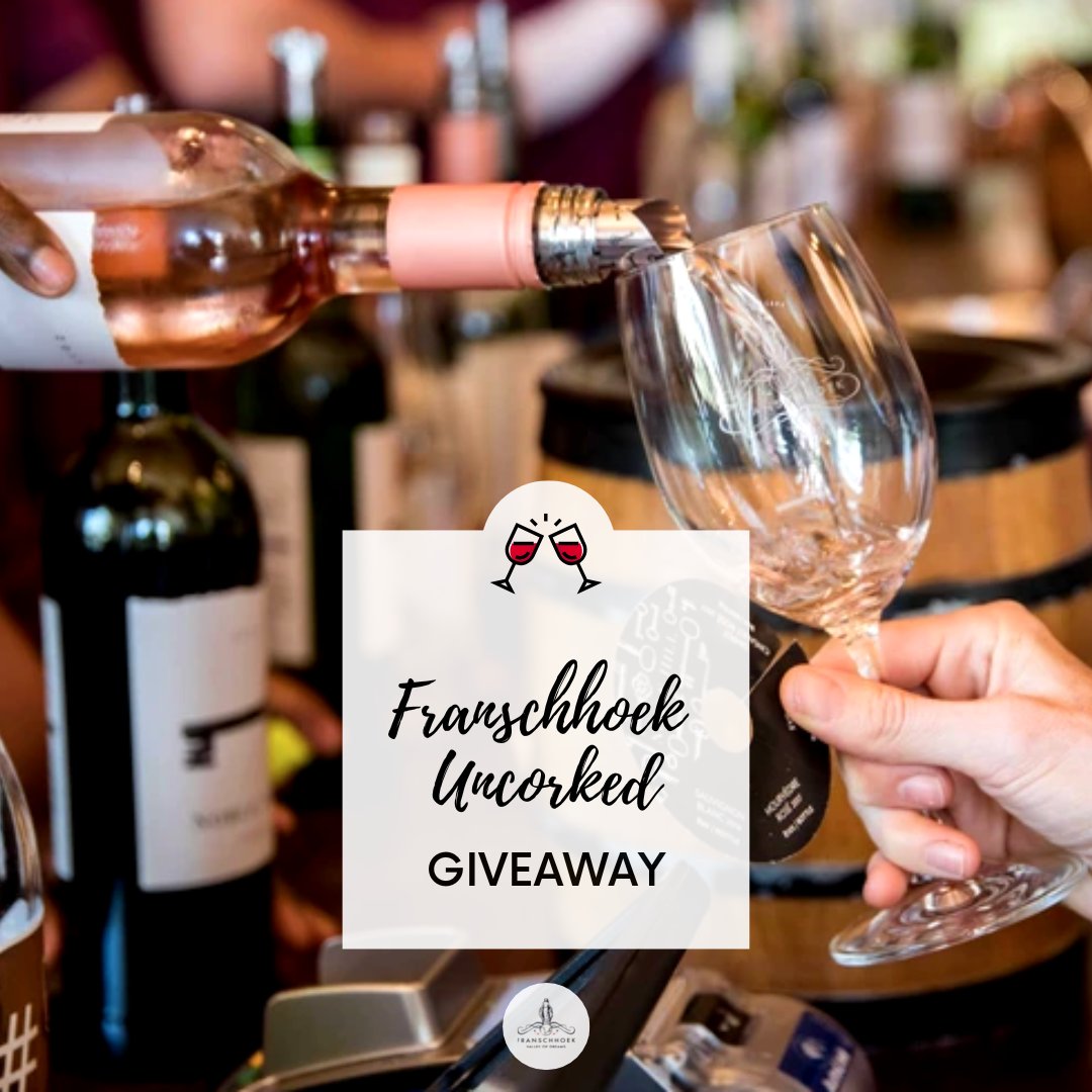 Franschhoek_SA's tweet photo. WIN 2 tickets to #FranschhoekUncorkedFestival from the 15th to the 16th of October! 🍷
Enter on our Instagram page: https://t.co/5Ndl8GBFmU
#FranschhoekUncorked #FUNcorked #Franschhoek #FranschhoekValley #ValleyOfDreams #FranschhoekVillage #DiscoverFranschhoek #Franschhoek_sa https://t.co/sdYPS3Hxis