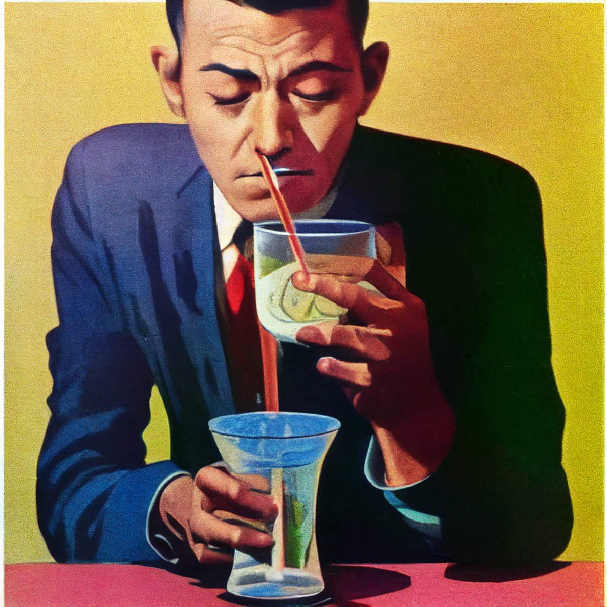 BorgaBlot's tweet image. REAL men drink straight through the nose! 💪👃🧃 #midjourney #AIart #AIoops #feeltheburn #tonicmasculinity