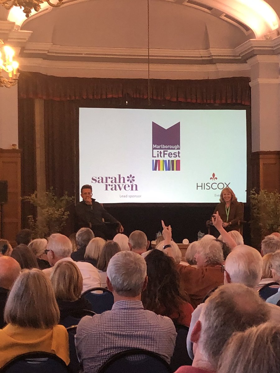ClarePadfield1's tweet photo. @MarlbLitFest @whitehorsebooks @jsthrillers #mlf2022  - A full house to talk about local author JS Monroe’s book ‘The Man on Hackpen Hill’ chosen as this year’s lit fest Big Town Read: lots of questions from the audience about the process of writing thrillers :planners v wingers https://t.co/uoPFw5wkWp