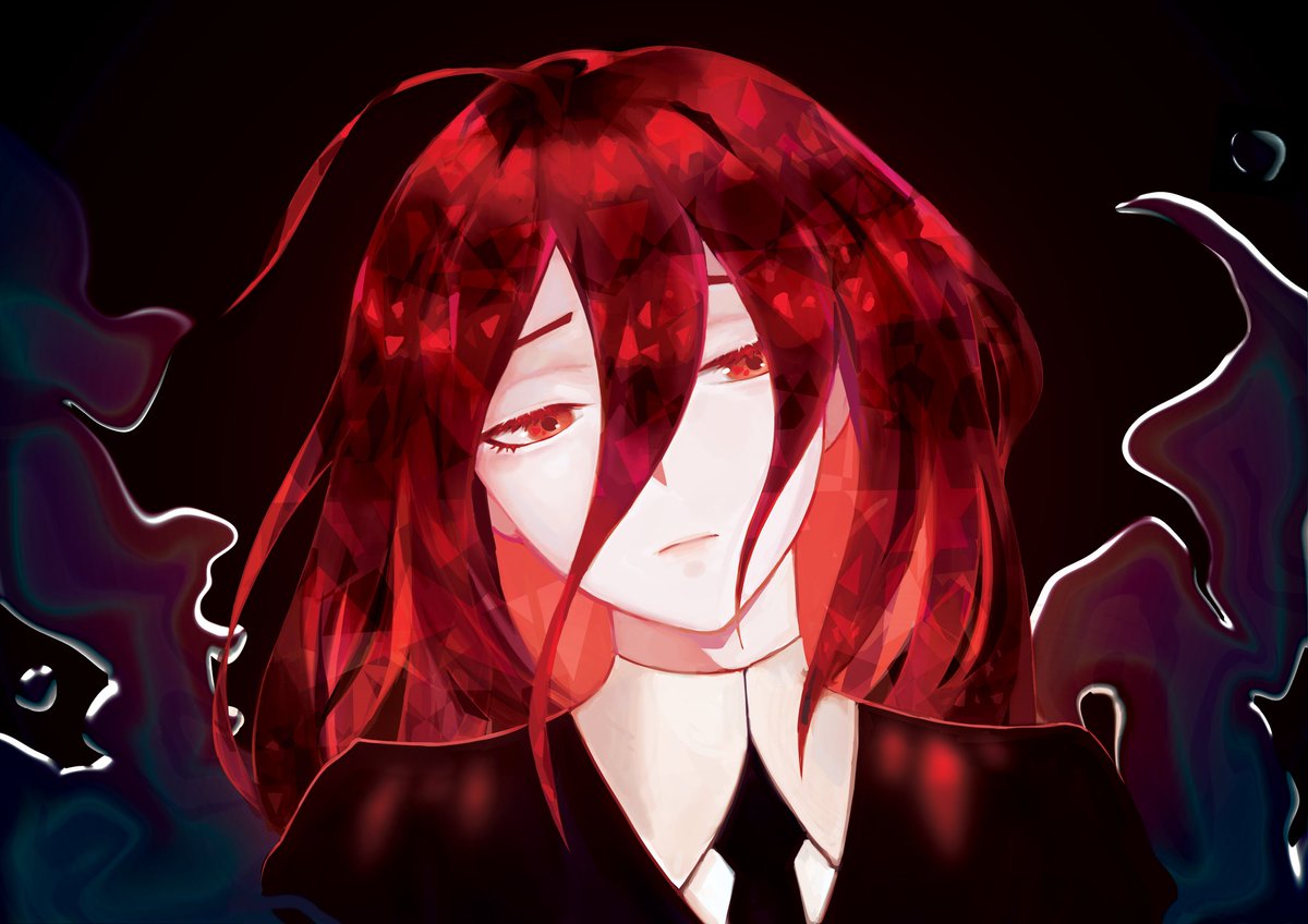 IXSERAA's tweet photo. Cinnabar from Houseki no Kuni donr after thinking of drawing her for the past years.

Sorry for the procrastination. https://t.co/pSH0AkYORK