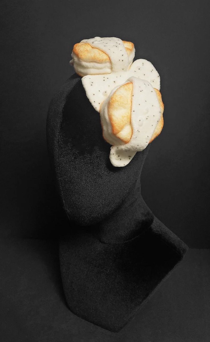theduskykitchen's tweet photo. just discovered an etsy seller who makes realistic food-themed fascinator hats and the deviled egg one is making me want to enter a harper finkle era https://t.co/JcNxA5VFib