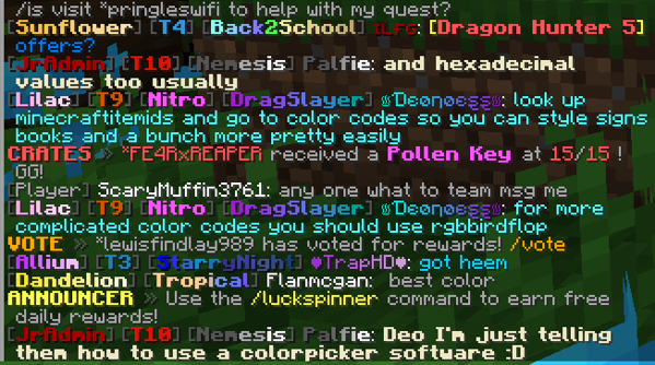 erferno's tweet photo. if you ever want to experience sensory overload join a Minecraft server made for 12 year olds with the attention span of a fish and stare at the chat until your eyes start burning https://t.co/gQqXtHS6qS