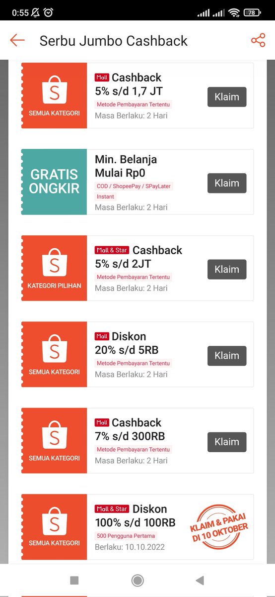 SiePalingPromo's tweet photo. 📌 VOUCHER SHOPEE
SPESIAL: Ada Cashback s/d 4JT &amp; Diskon s/d 100RB buat kamu! 👌🏻✨  #serbujumbocashback 
Link :
https://t.co/80RxJcLjkK https://t.co/udjqlEChuD