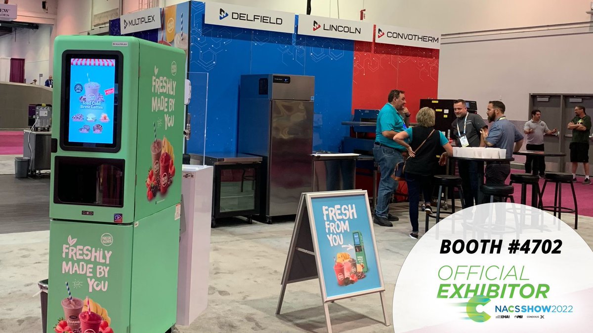 WelbiltInc's tweet photo. Are you at NACS Show in Las Vegas? Join us for Day 1 in Booth #4702 for bites and blended beverages on us!
https://t.co/VI9TOiVbiP
#welbilt #aligroupfs #nacsshow #Convotherm #Delfield #Frymaster #KitchenConnect #Lincoln #Merco #Merrychef #Multiplex #energystar https://t.co/OftnaOLgNL