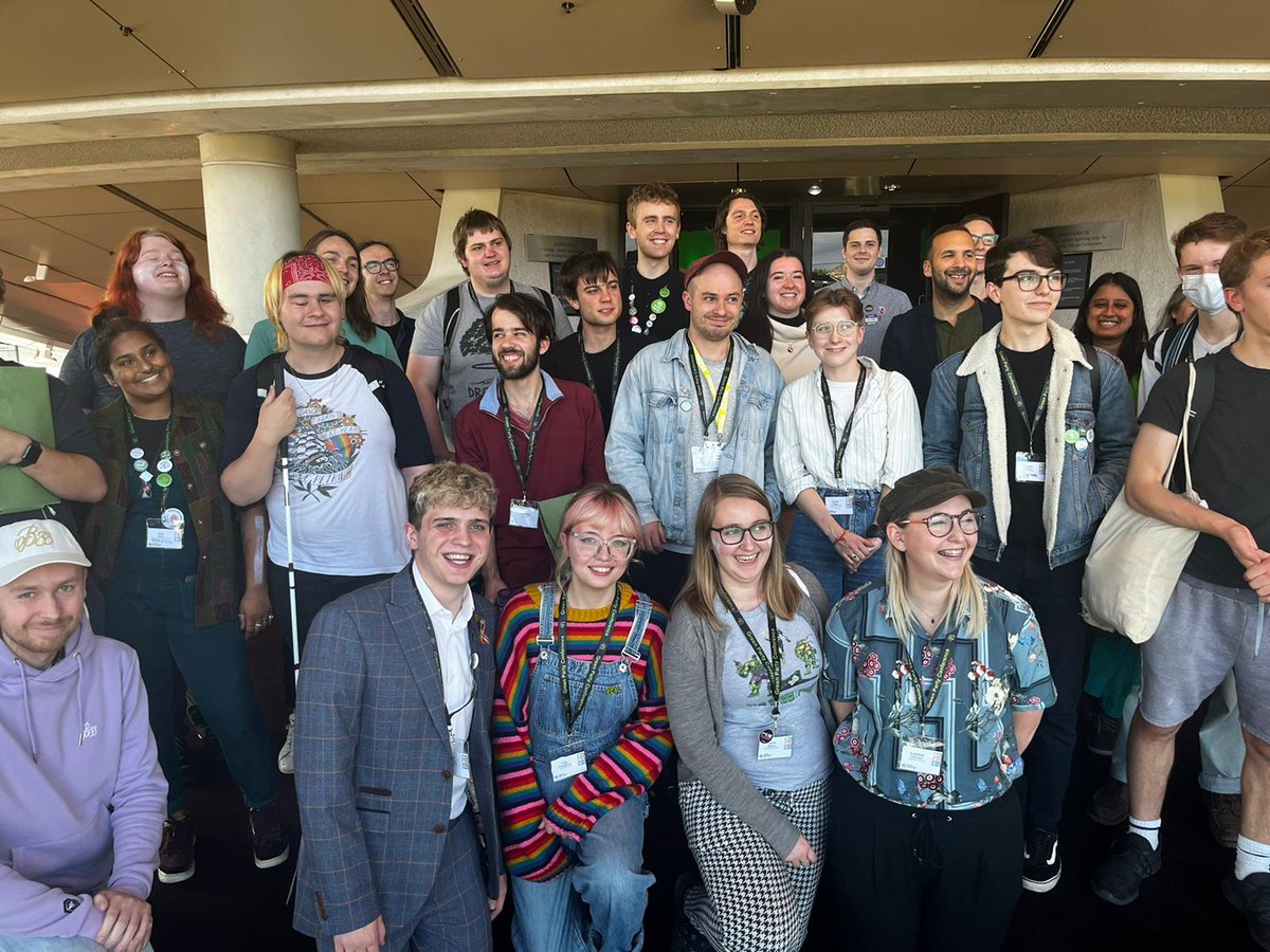Wonderful to see so many incredible @YoungGreenParty activists at #GPC22 this weekend. We're all so proud to be members of a party where young people's voices are valued and where we can actively forge such brilliant policy.