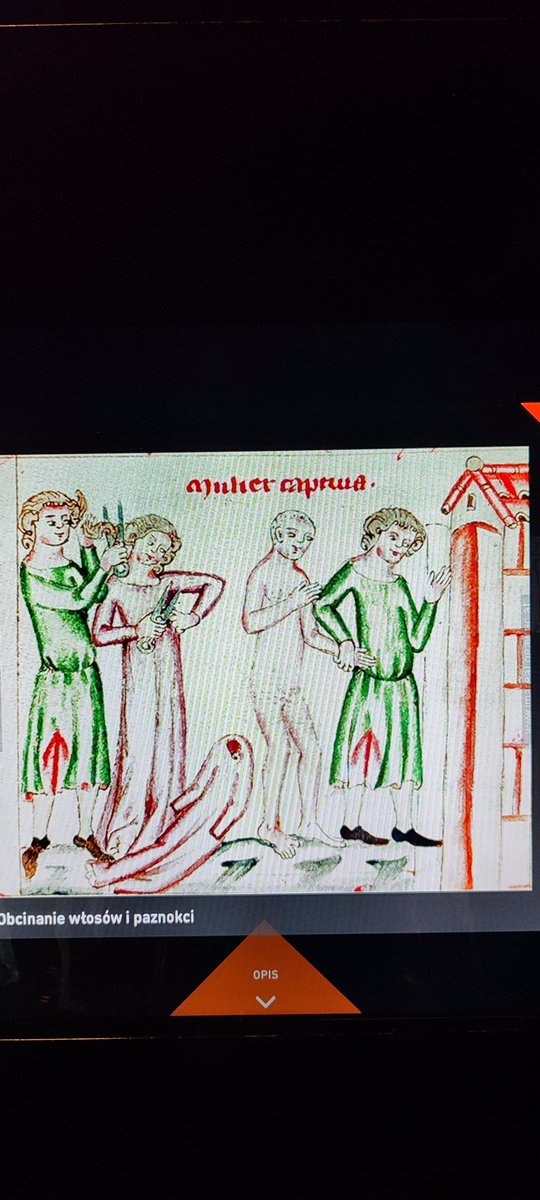 UtterlyFarm's tweet photo. Had to think of @WeirdMedieval content. So... Here is another contribution to weird medieval guys. Note the scantly clad lady on the left. And second picture is titled: cutting hair and nails. 13th century I guess. Anyone can read the inscription? https://t.co/ZTBJknarFO