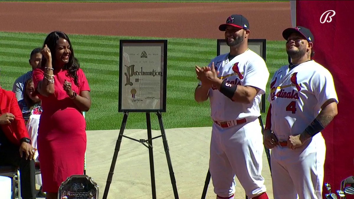 FOX Sports: MLB on X: The City of St. Louis honors Yadi and Pujols, as  Mayor Tishaura Jones proclaims Oct. 4, 2022 as Yadier Molina Day and Oct.  5, 2022 as Albert