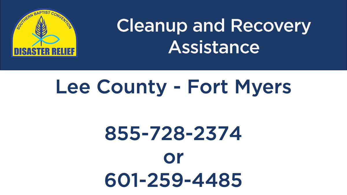 FloridaBaptists's tweet photo. Need help with cleanup and recovery from Hurricane Ian? Contact a team in your area. #HurricaneIan #RightBesideYou #sendrelief https://t.co/rcKEF7TNyr